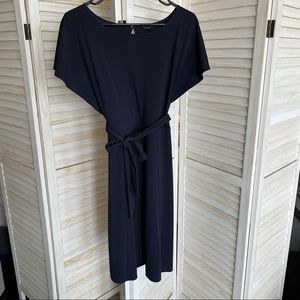 Navy business casual dress Ann Taylor